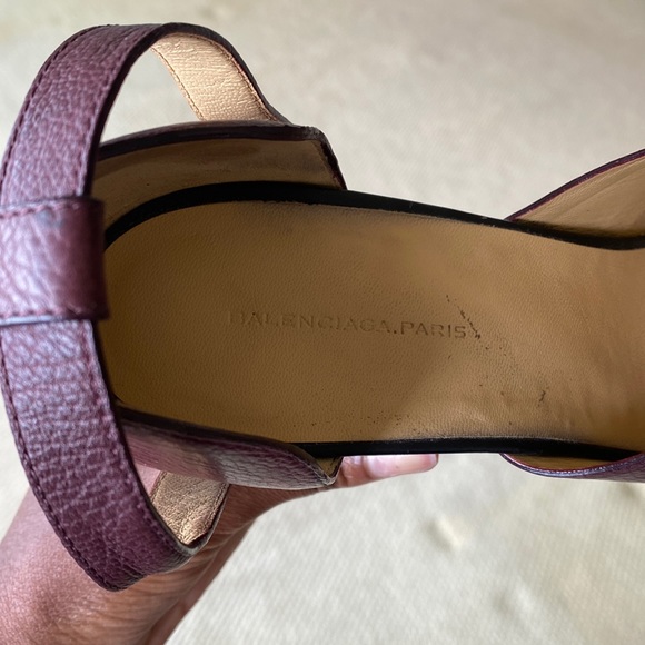 Balenciaga Lambskin Wedge Sandals 40.5 - Picture 2 of 5